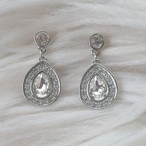 Swarovski Sensation Crystal Small Tear Drop Pierced Earrings-Excellent Condition